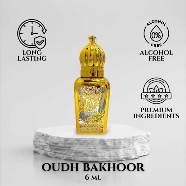 La Atir Oudh Bakhoor 6ml Attar Bottle – Alcohol-Free Premium Oriental Perfume Oil