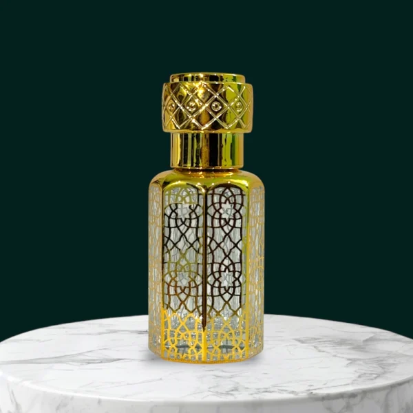 Premium attar/Perfume oil bottle 12ml by La Atir, non-alcoholic oriental fragrance oil for men and women in gold Arabian-style packaging