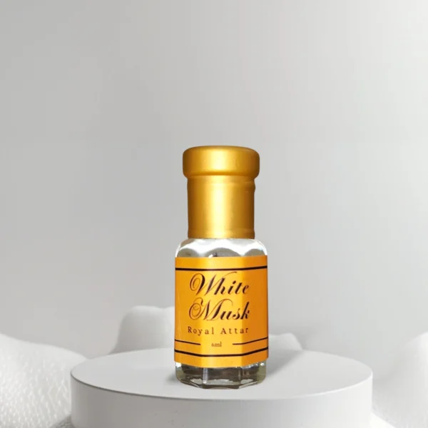 White Musk Royal Attar bottle – 6ml alcohol-free, long-lasting unisex perfume oil