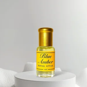 Blue Amber Royal Attar 6ml bottle by La Atir – Long-lasting alcohol-free perfume oil.