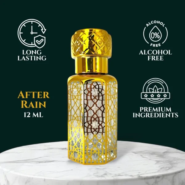 After Rain Attar – Alcohol-Free Perfume Oil in 12ml Decorative Bottle by La Atir