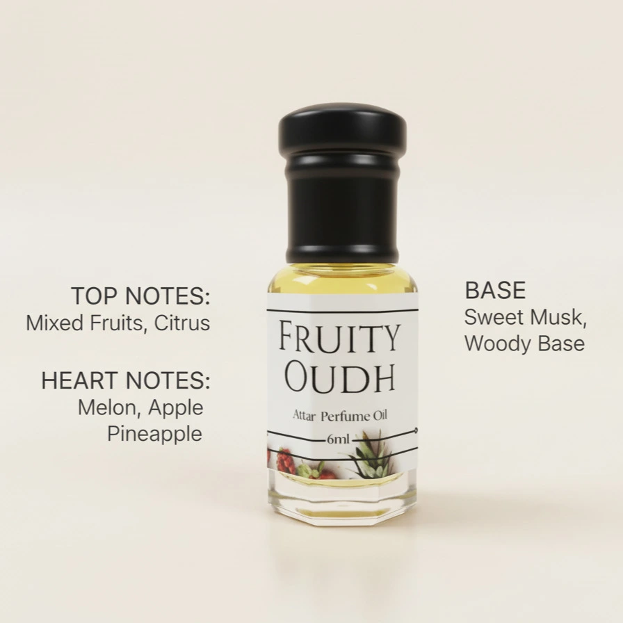 La Atir Fruity Oudh Attar 6ml bottle – fruity long-lasting alcohol-free perfume oil
