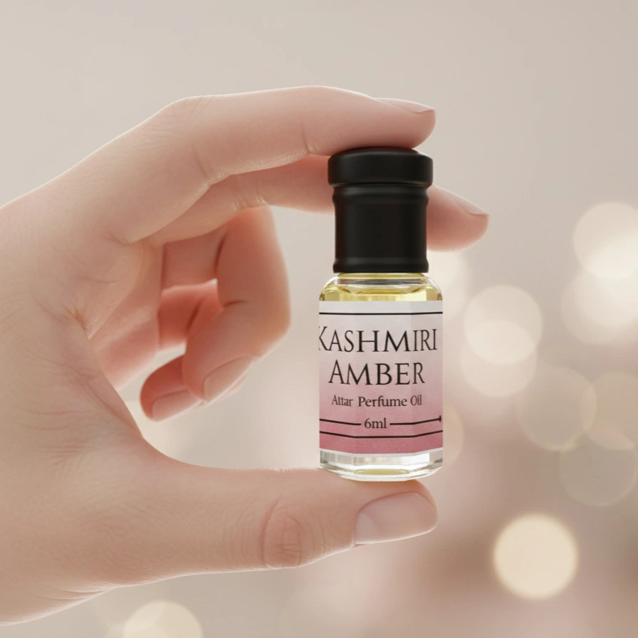 La Atir Kashmiri Amber Attar 6ml bottle – warm amber alcohol-free unisex perfume oil